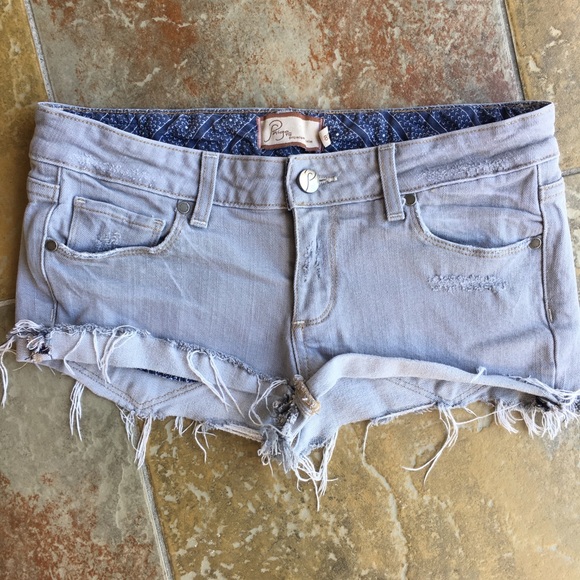 PAIGE Pants - Paige cutoff denim shorts grey size 28
